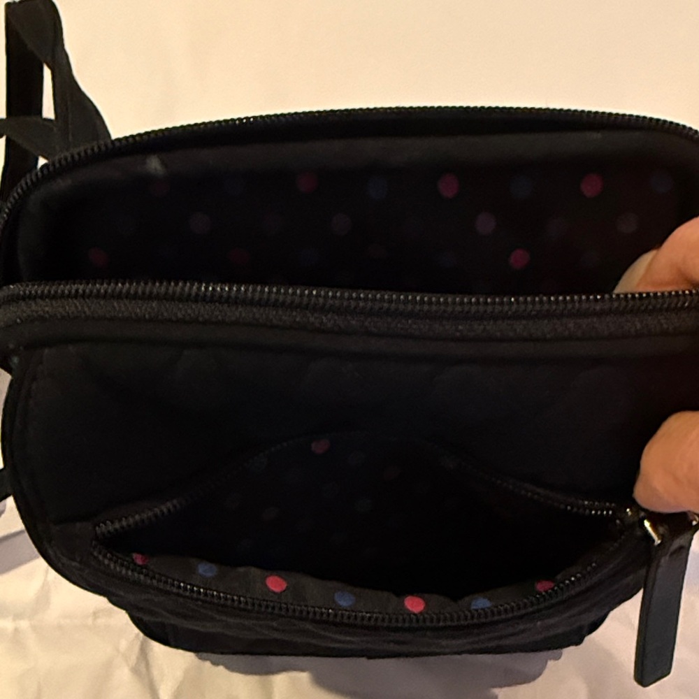 Vera Bradley Black Quilted Crossbody Bag - Picture 6 of 9